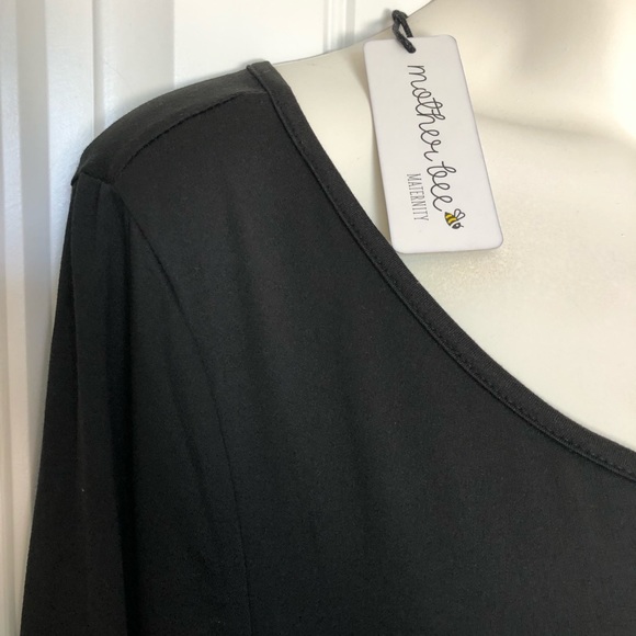 Black Mother Bee Maternity Maxi Dress - Picture 4 of 4